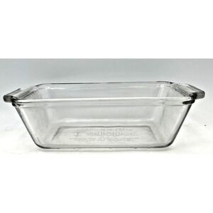 ANCHOR HOCKING 5" X 9"  Clear Glass Bread Cake Loaf Baking Pan